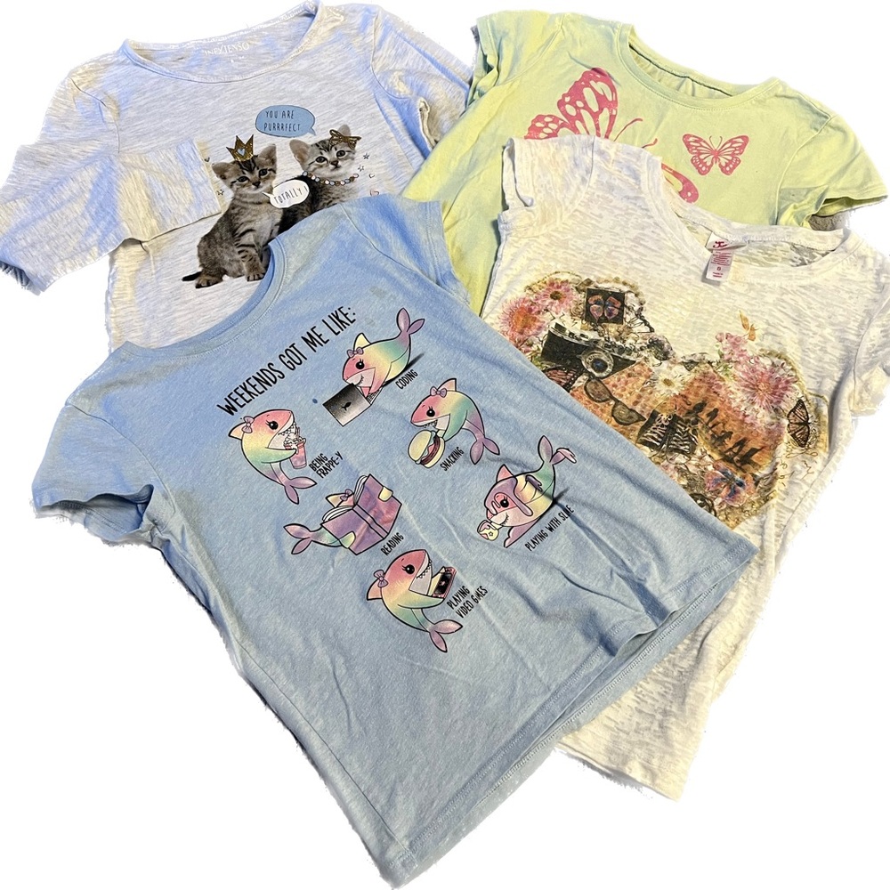🟢 BUNDLE SALE 2 for $20 - Girls TOPS Short and Long sleeve